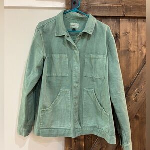 Green Denim Work Jacket